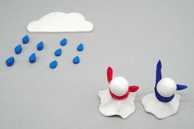 沖縄やんばる　雨とテルテル坊主