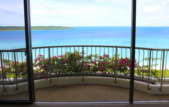 沖縄　やんばる　ホテルのバルコニ