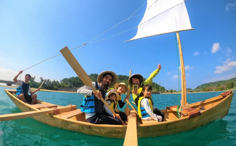 やんばる　サバニ　帆かけサバニ